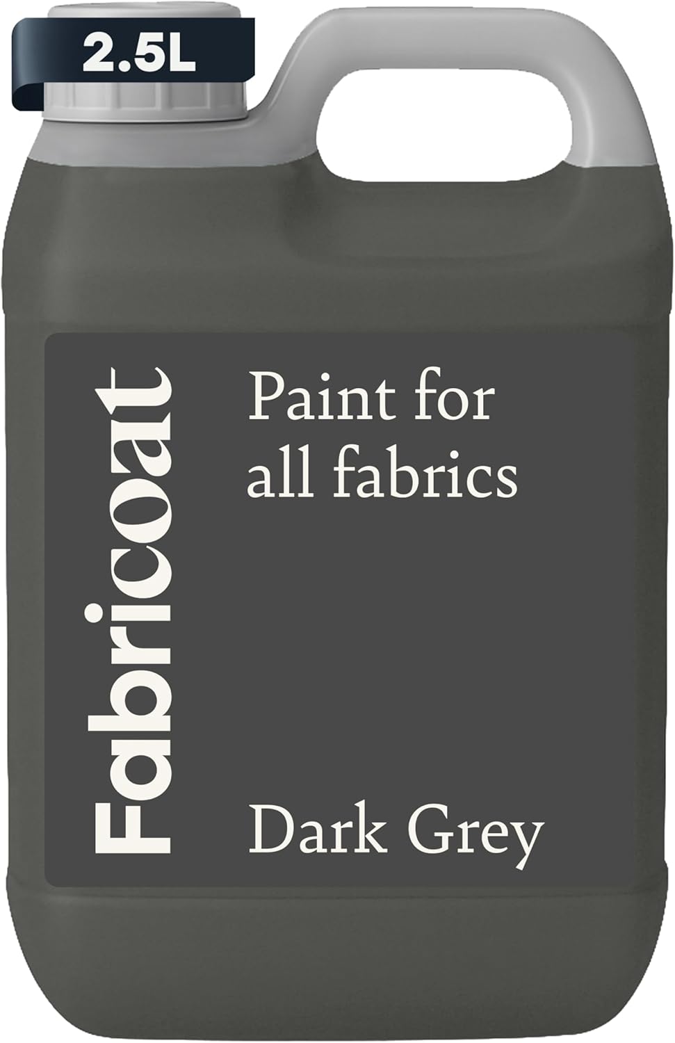 Fabricoat Grey Fabric Upholstery Paint & Dye | 2.5L / 85 fl oz | Restore or Change Color of Couches Chairs Upholstery Car Interiors Clothing - Soft Flexible Finish