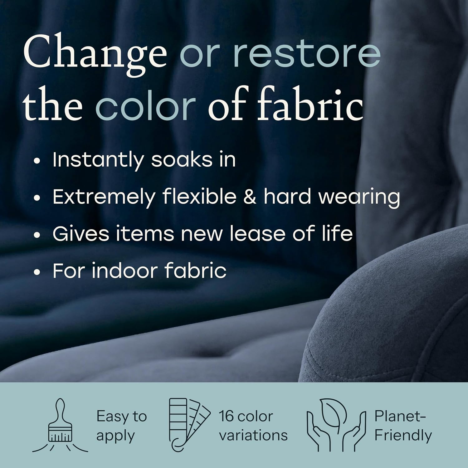 Fabricoat Grey Fabric Upholstery Paint & Dye | 2.5L / 85 fl oz | Restore or Change Color of Couches Chairs Upholstery Car Interiors Clothing - Soft Flexible Finish