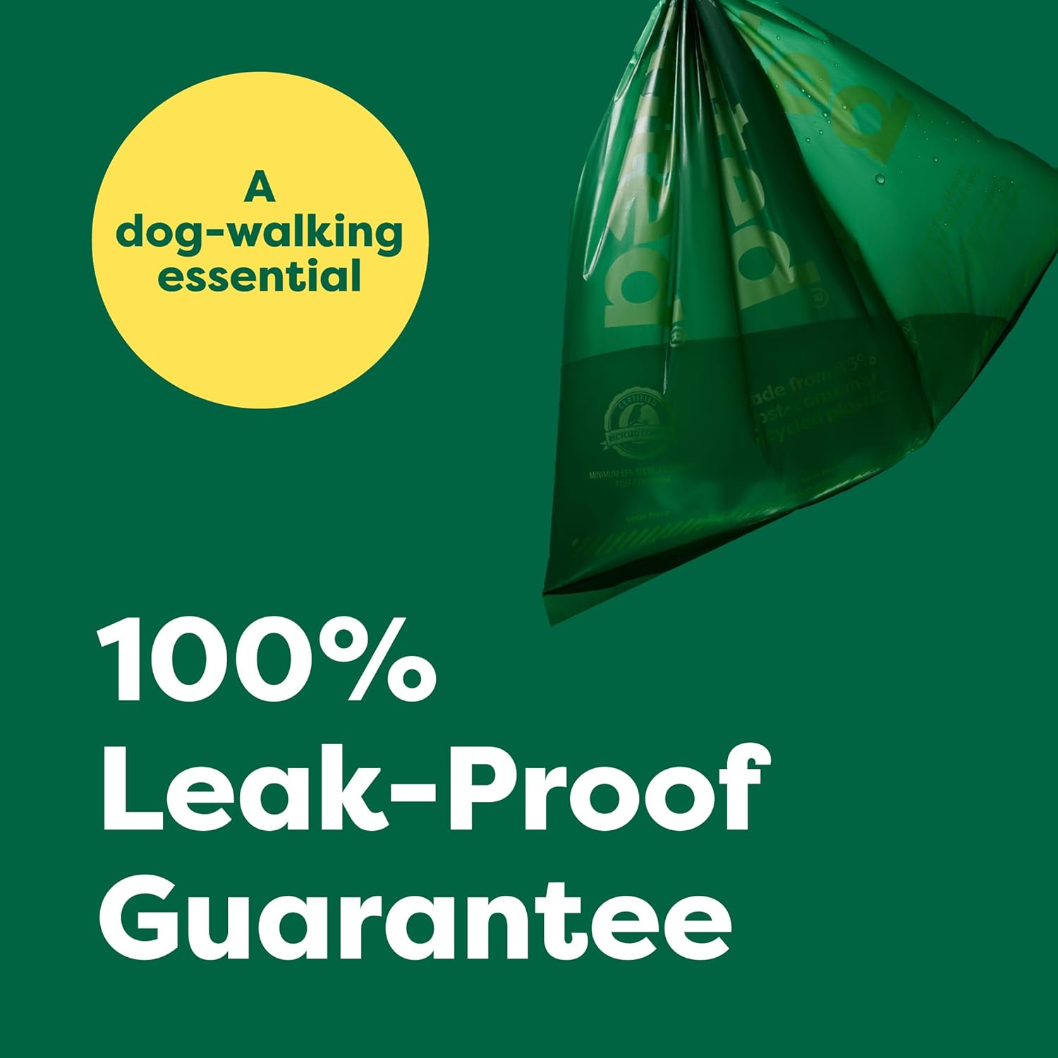 Earth Rated Dog Poop Bag Holder Durable and Guaranteed Leakproof Lavender Scented 1 Dispenser and 900 Bags