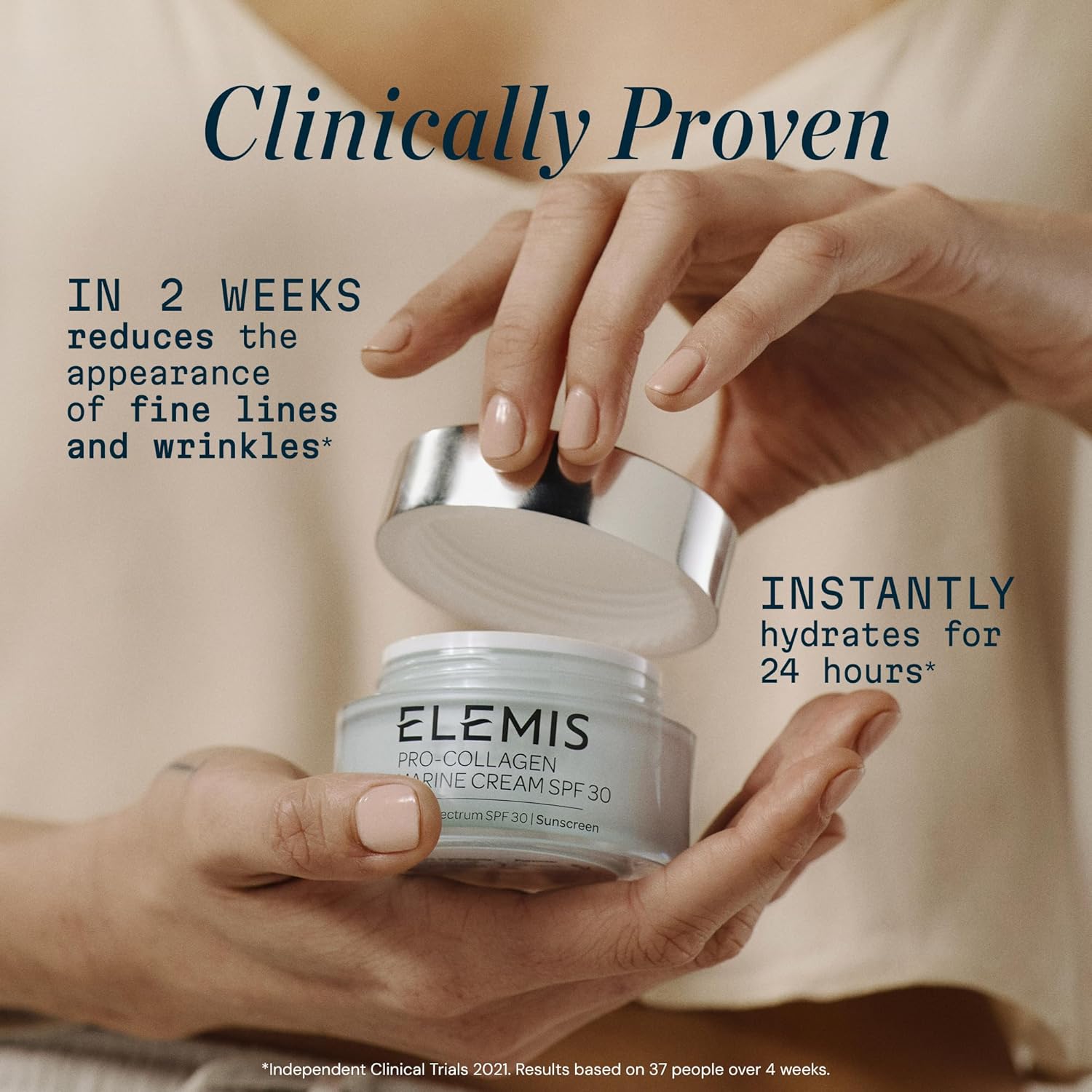 ELEMIS Pro-Collagen Marine Cream SPF 30 Lightweight Anti-Wrinkle Daily Facial Moisturizer 30 ml