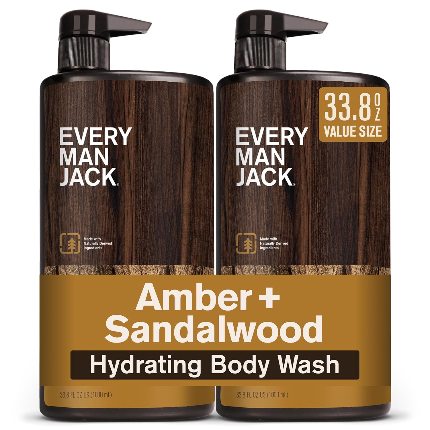 Every Man Jack Nourishing Amber + Sandalwood Mens Body Wash