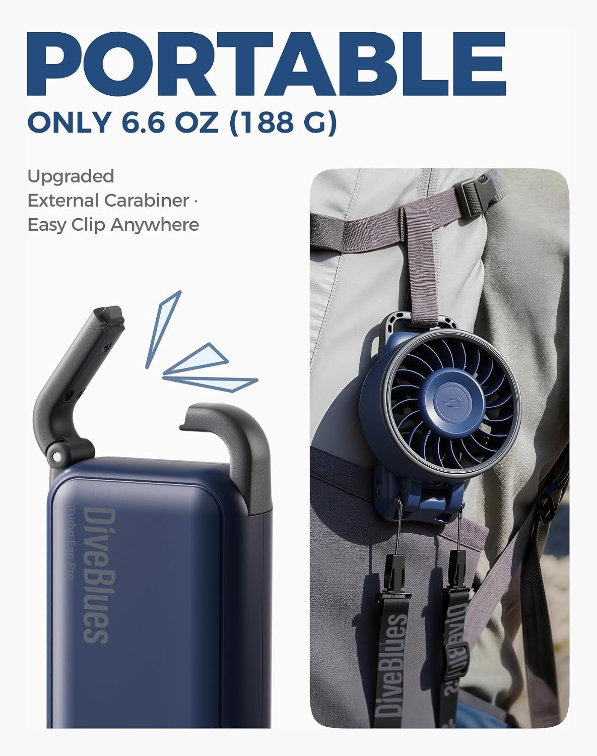 Diveblues Fanzy D6036 Portable Handheld Fan Harbor Blue