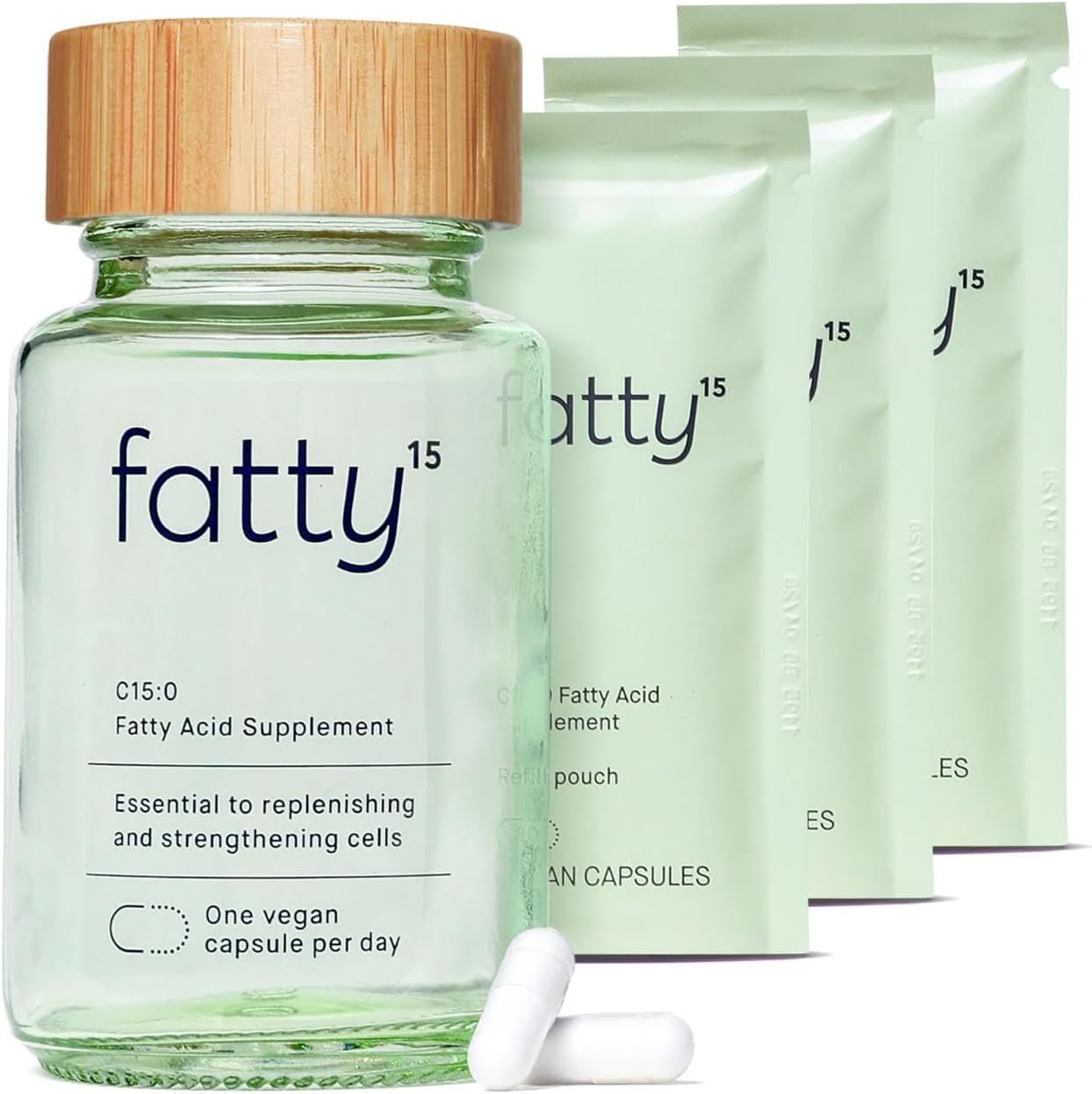 Fatty15 C15:0 Pentadecanoic Acid Healthy Aging Supplement - 3 Month Supply
