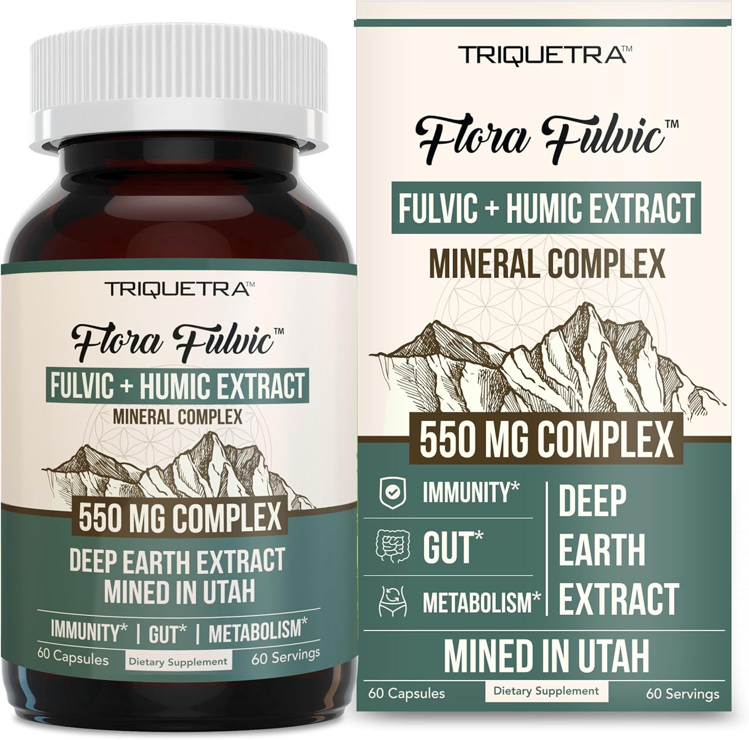 Flora Fulvic | Fulvic Acid + Humic Acid Complex – 550 mg