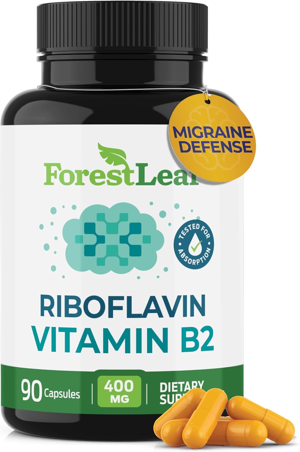ForestLeaf Vitamin B2 Riboflavin 400mg