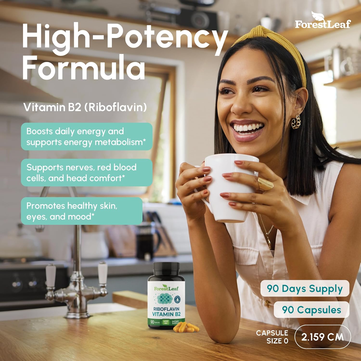 ForestLeaf Vitamin B2 Riboflavin 400mg