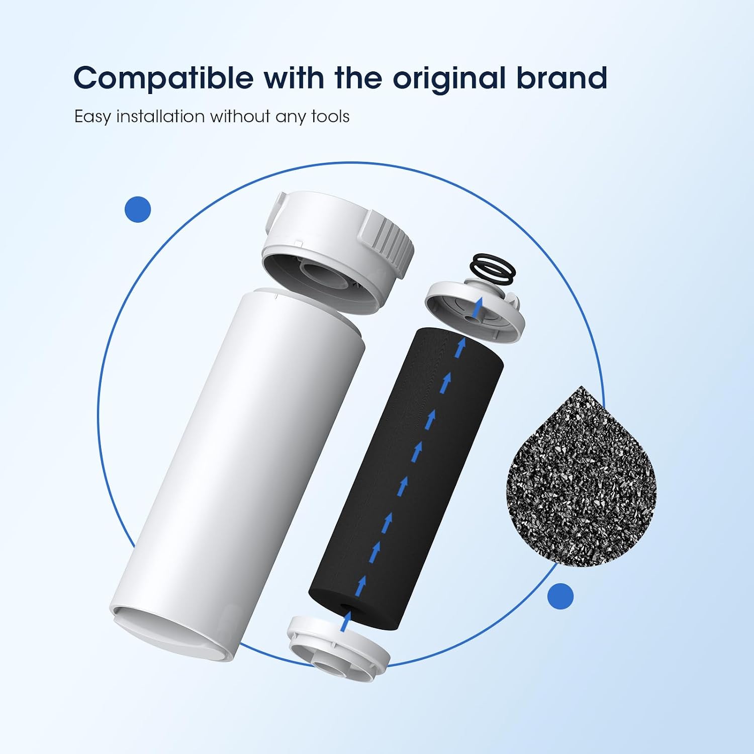 GLACIER FRESH XWFE (Built-in CHIP) Refrigerator Water Filter Pack of 3