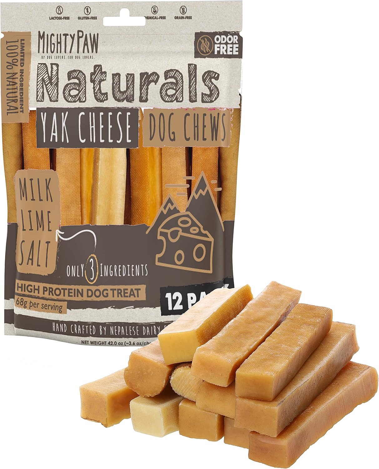 Mighty Paw Yak Cheese Chews for Dogs