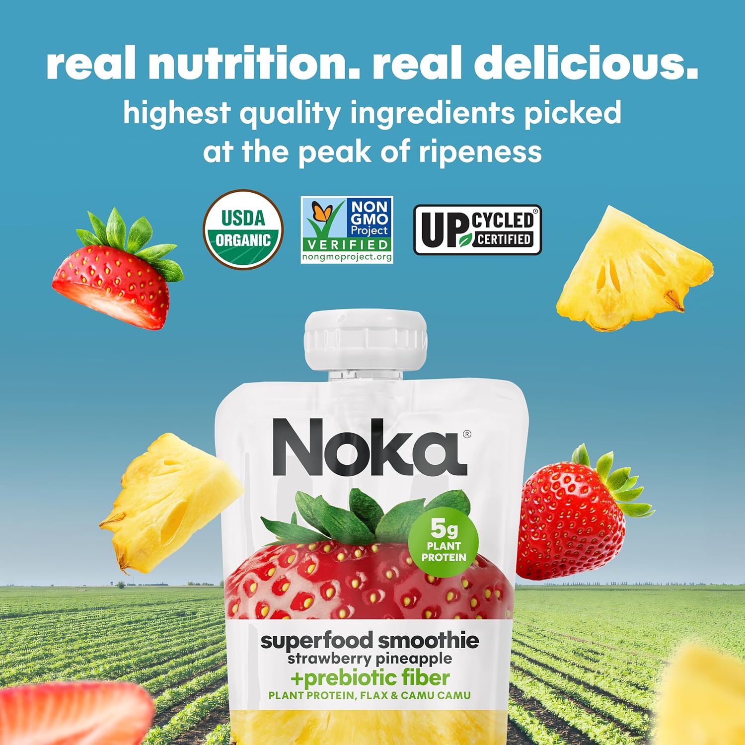 Noka Superfood Fruit Smoothie Pouches Variety Pack
