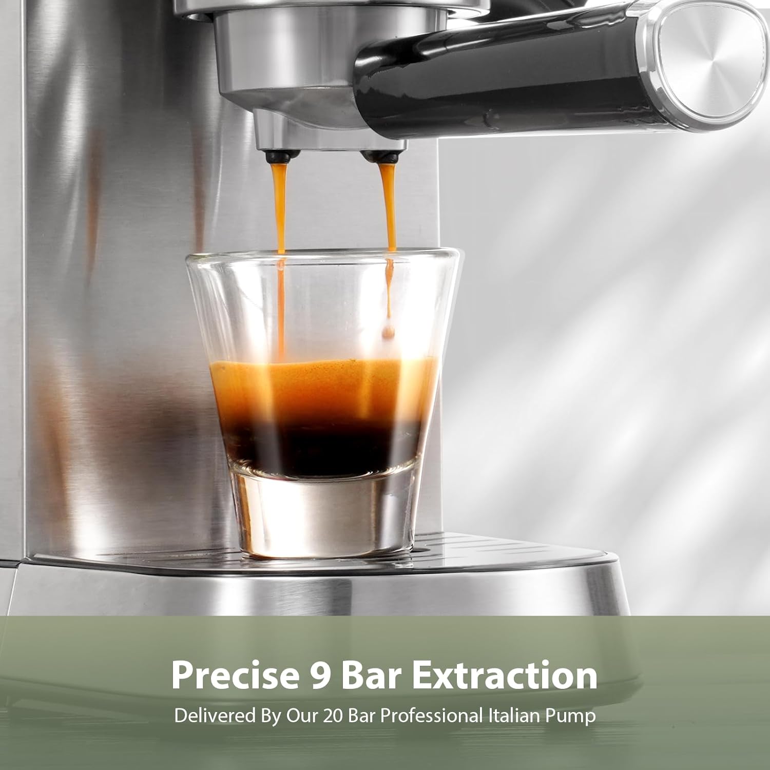 Gevi Commercial Espresso and Coffee Makers Professional 20 Bar Espresso Maker with Milk Frother Stainless Steel Expresso Coffee Machines for Home Compact Cappuccino Machine Great Gift