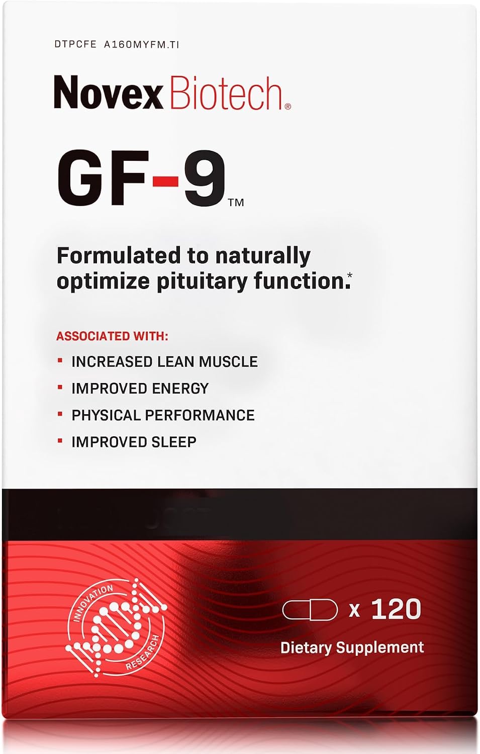 Novex Biotech GF-9 – HGH Boosting Supplement for Men – Workout Complex for Men – Supports Energy, Endurance, Sleep, 120 Ct (30-Day Supply)