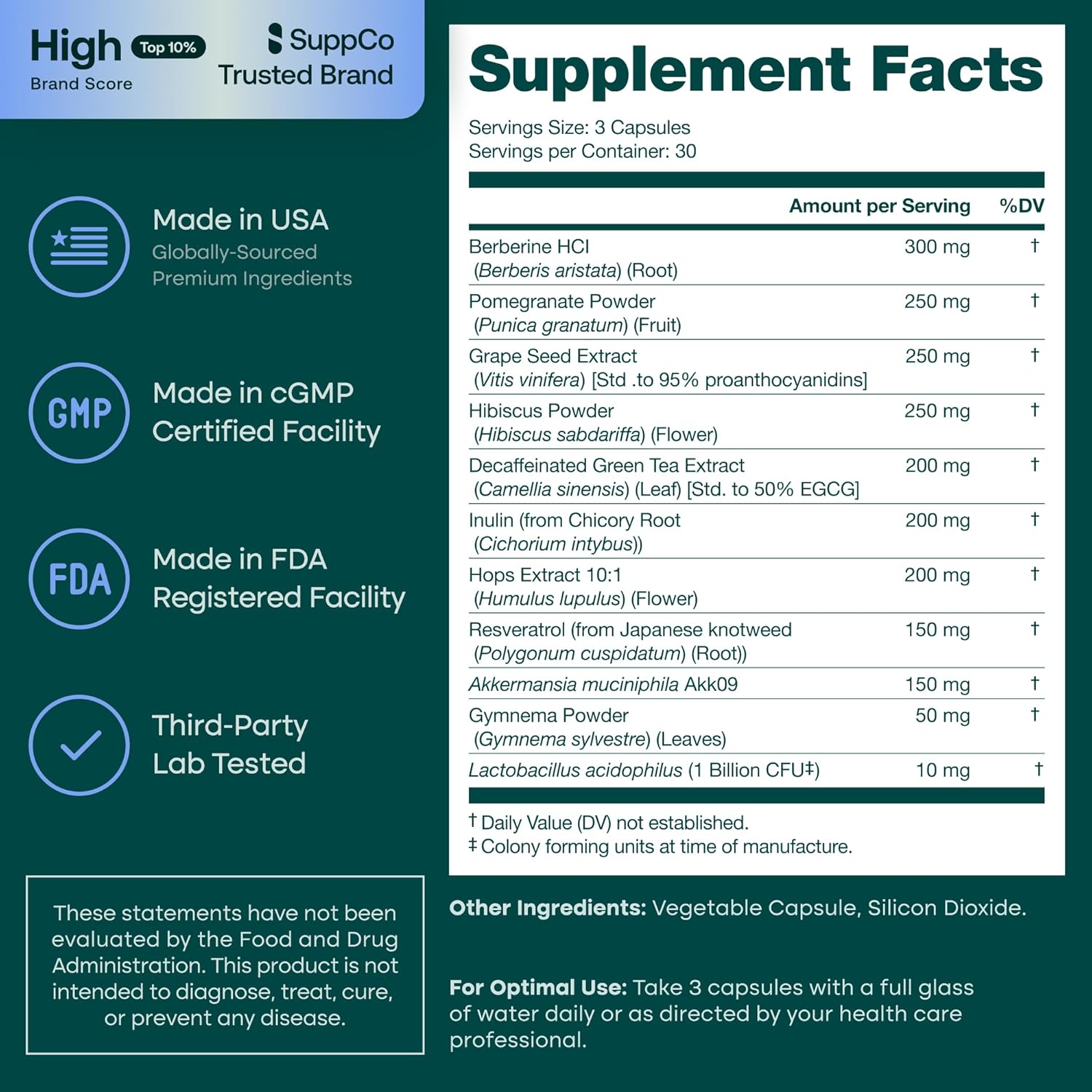 GLP-1 Activator Probiotic Supplement for Weight Loss Gut Health Energy & Metabolic Support