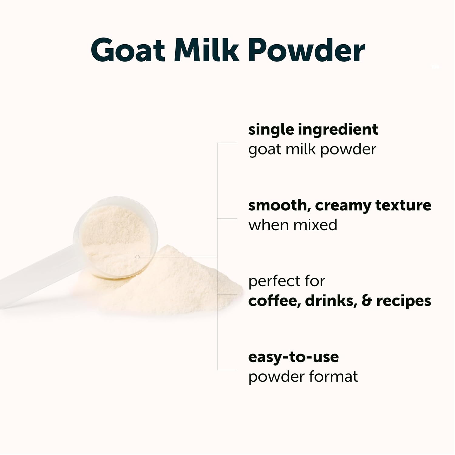Micro Ingredients Goat Milk Powder 2 lb (907 g) | Single Ingredient Powdered Goat Milk | Smooth & Creamy for Coffee, Drinks, & Recipes | Non-GMO, Gluten Free