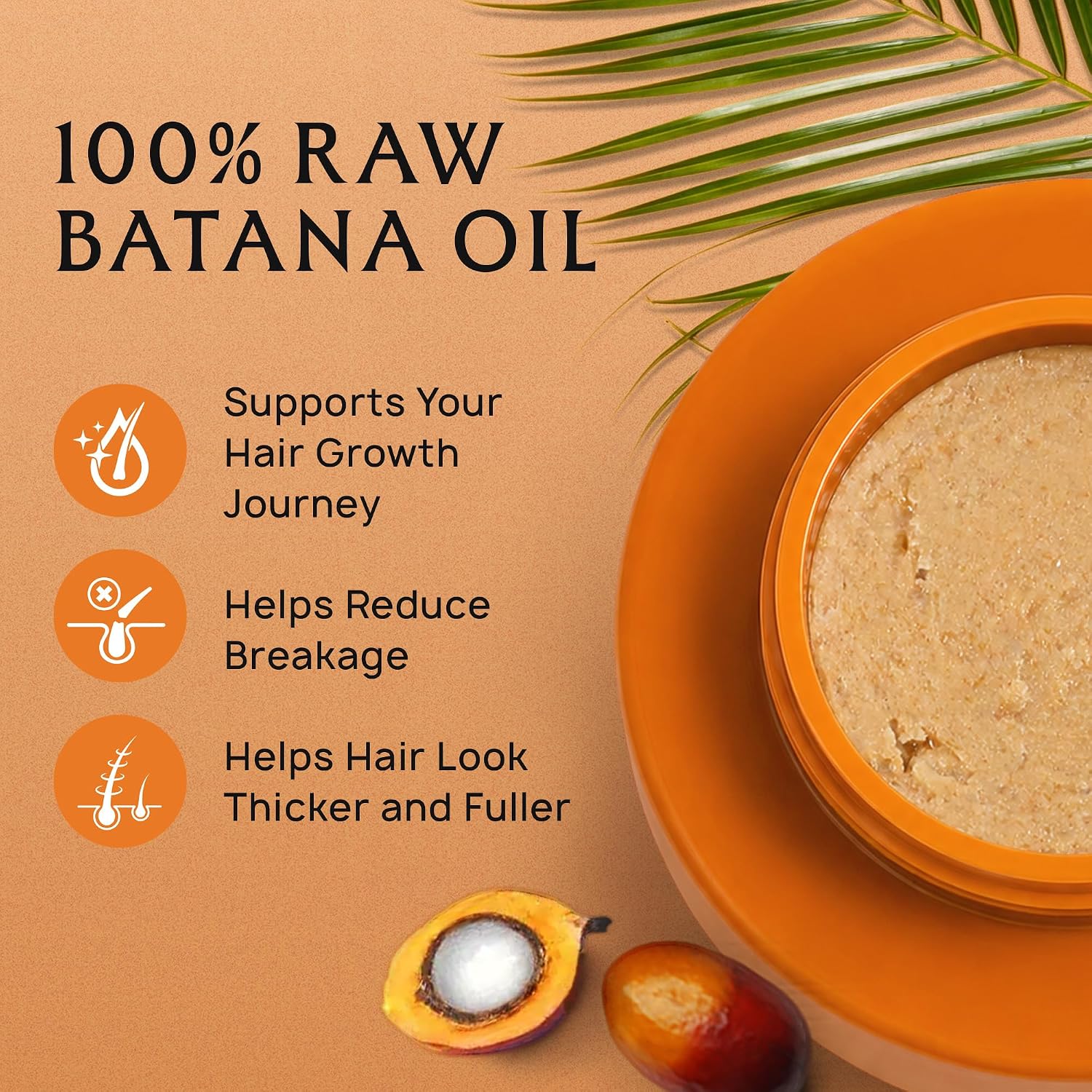 Lebanta Raw Batana Oil for Hair Growth - 100% Pure Organic 4oz Batana from Honduras for Thick and Strong Natural Hair - Dr. Sebi Unrefined Cold Pressed Cosmetic Scalp Mask for Men & Women (2 Pack)