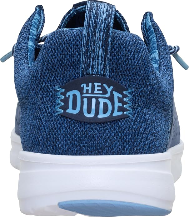 HEYDUDE Men‚Äôs Wally Hey2O Mesh Slip On Shoes Navy Blazer/White Size 14 | Lightweight Comfort for Beach Days Travel and Everyday Wear