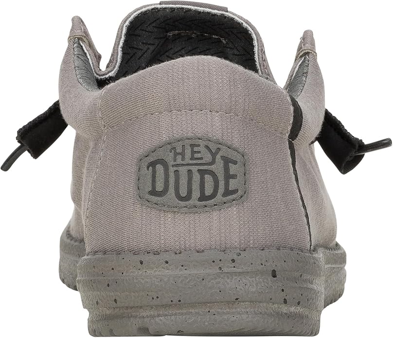 HEYDUDE Men's Wally Stretch Fleece Lava Stone Size 10 Men's Slip-on Loafers Comfortable & Light-Weight
