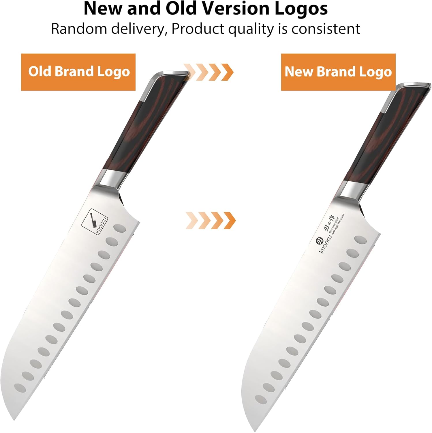 imarku Japanese Santoku Knife 7 Inch Ultra Sharp Chef Knife Professional Grade Powder High Carbon Steel Forged Kitchen Knife PakkaWood Ergonomic Handle Gifts for Women and Men