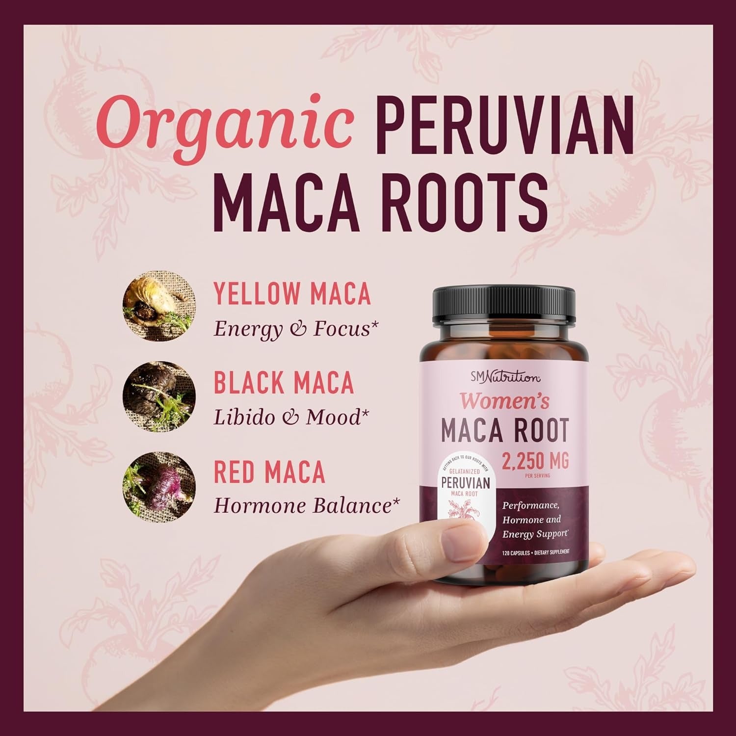 Organic Maca Root Capsules for Women