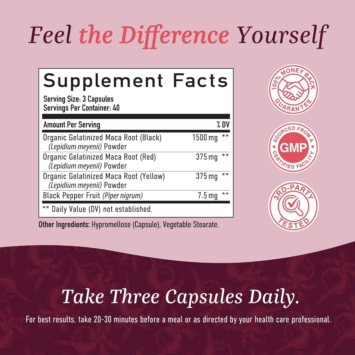Organic Maca Root Capsules for Women