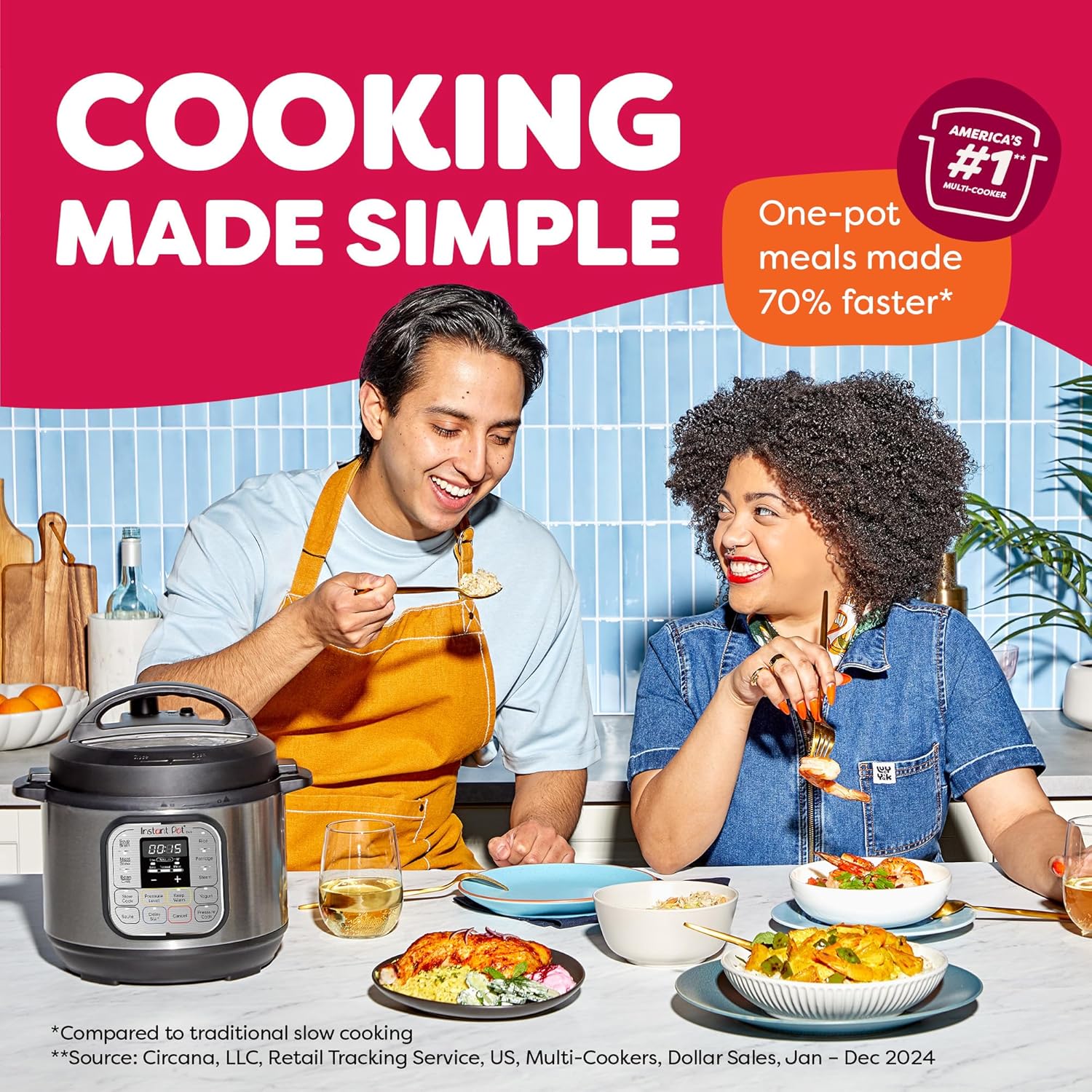 Instant Pot Duo 7-in-1 Mini Electric Pressure Cooker, Slow Rice Cooker, Steamer, Sauté, Yogurt Maker, Warmer & Sterilizer, Includes Free App with over 1900 Recipes, Stainless Steel, 3 Quart, 3 Quarts