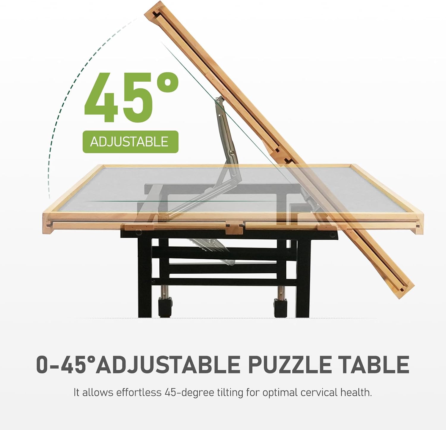 BuilderButler 1500 Pieces Puzzle Table with Wheels, with Drawers and Cover, 33.58" x 24.92" Adjustable Height & 45° Tilting, Puzzle Board for Adults