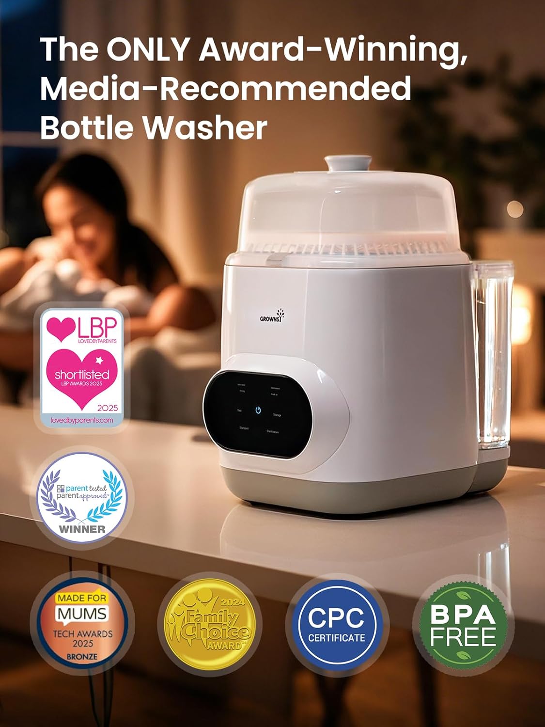 Grownsy EaseClean Bottle Washer Pro