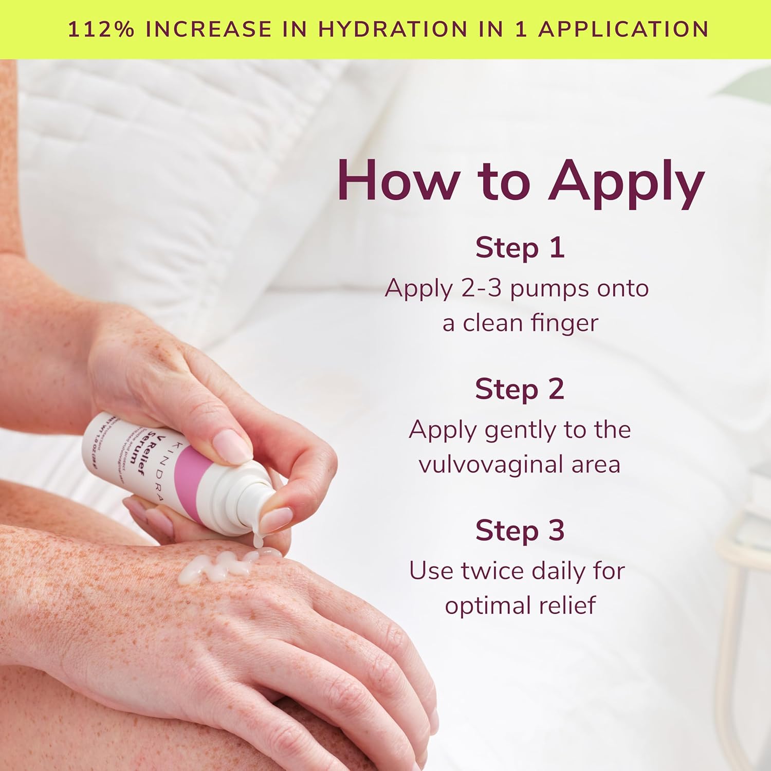 Kindra V Relief Serum - Perimenopause & Menopause Support Moisturizer for Intimate Discomfort - Vegan Feminine Moisturizer for Intimate Skin Care Specially Formulated for Sensitive Skin - (1oz)