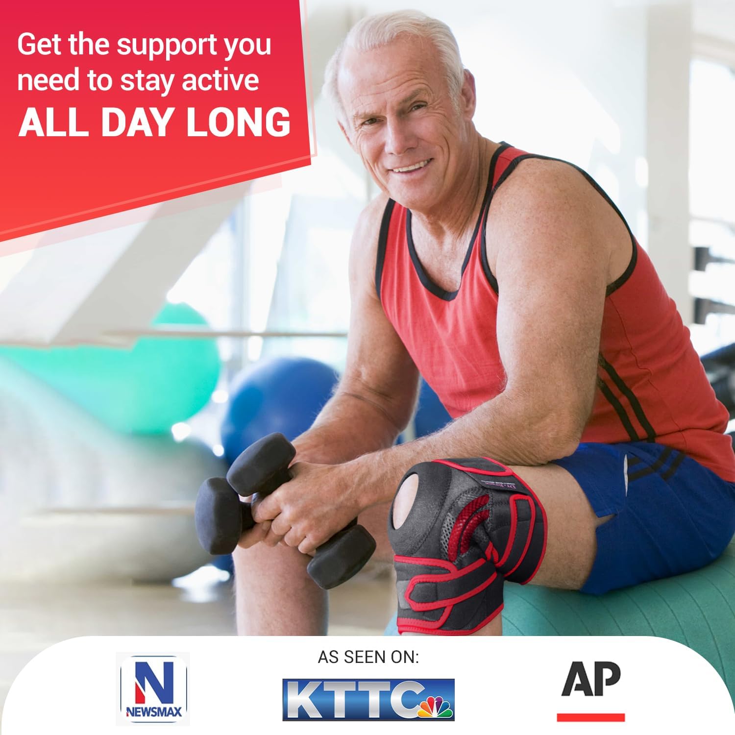 DR. BRACE ELITE Knee Brace with Side Stabilizers & Patella Gel Pads for Maximum Knee Pain Support and knee recovery for men and women-Please Check How To Size Video (Sunrise X-Large)