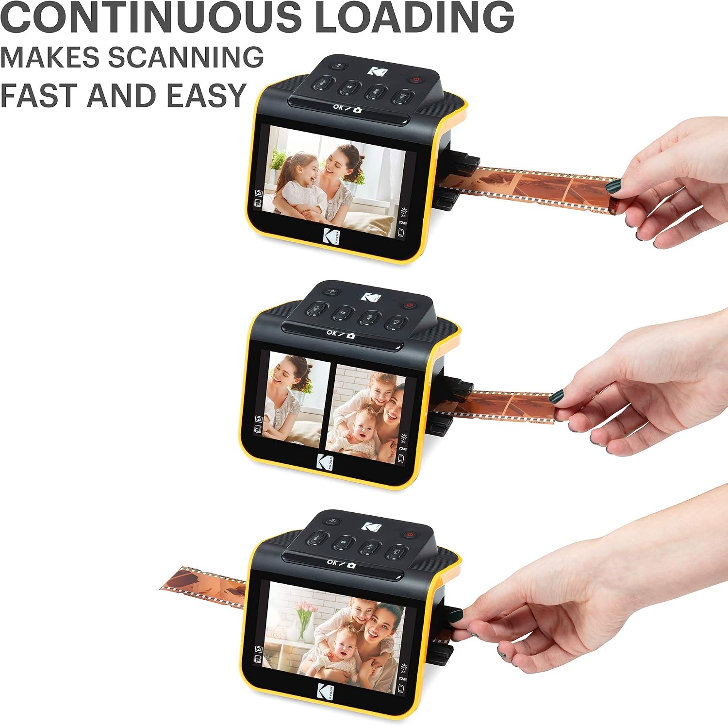 KODAK Slide N SCAN Film & Slide Scanner Digitizer with 5‚Äù LCD Screen, Quickly Convert Negatives & Slides to Digital 22MP JPEG Photos, Compatible with 135, 126 and 110 Film & Slides