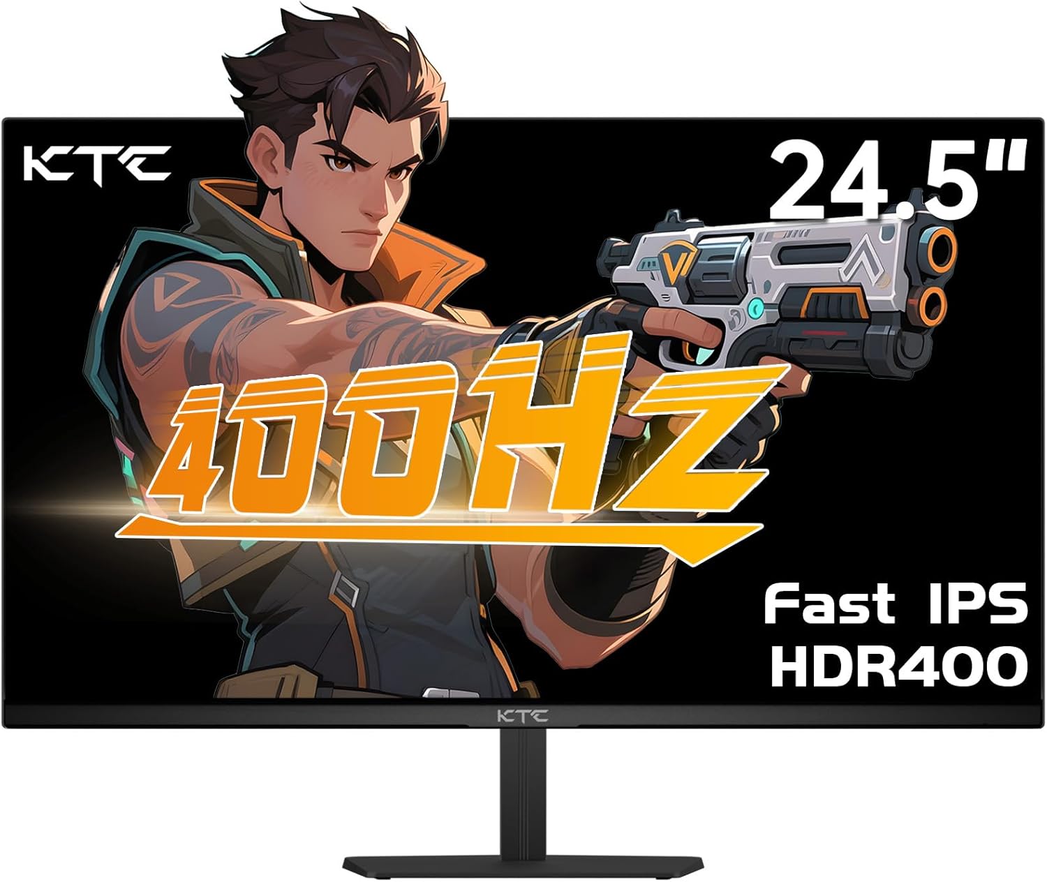 KTC 24.5 Inch 400Hz Gaming Monitor FHD 1080P 240Hz Computer Monitor Fast IPS FreeSync/G-Sync Compatible HDR400 DisplayPort x2 HDMI x2 VESA Tilt Adjustable H25X7