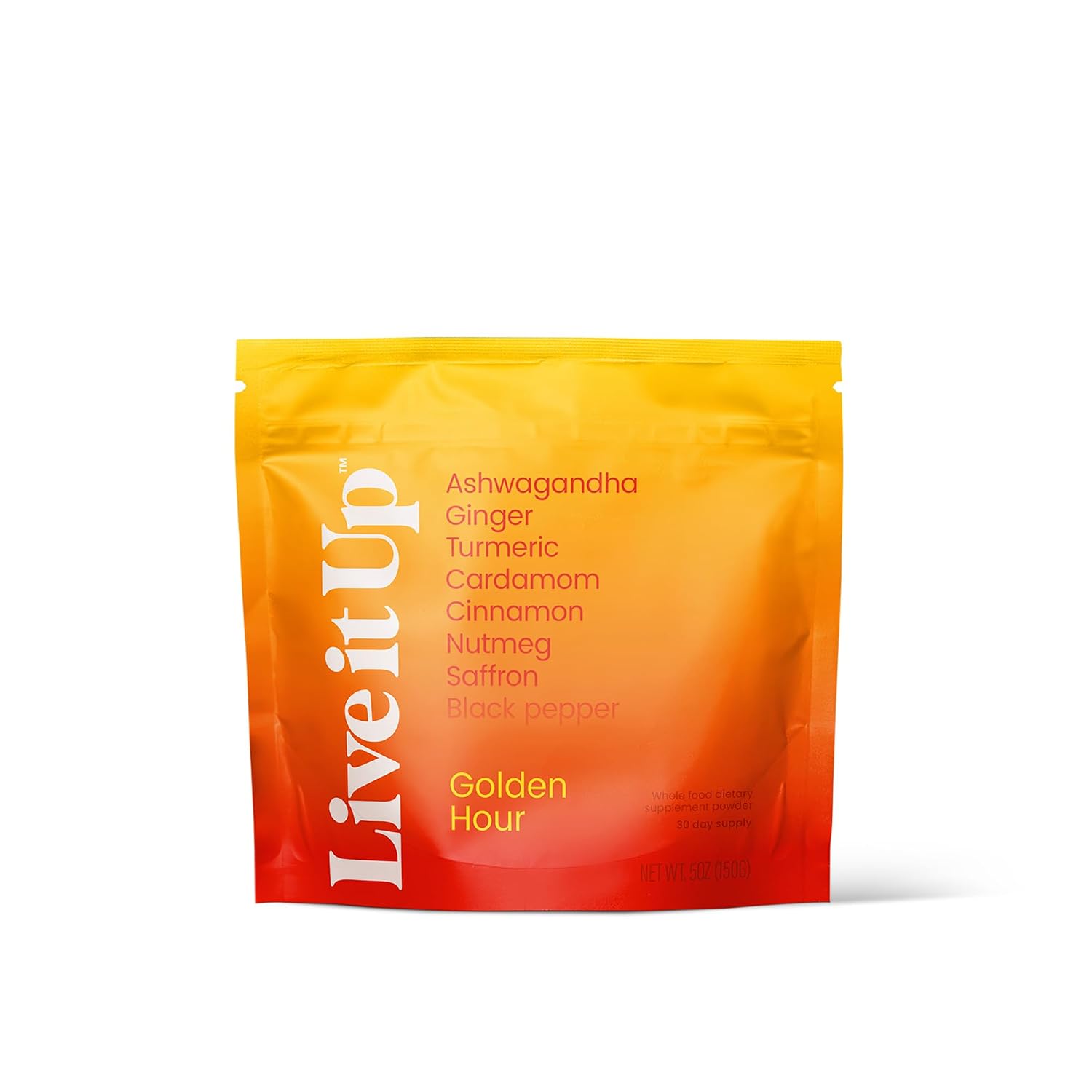 Live It Up Golden Hour: Relaxing Golden Milk Latte Powder with Saffron