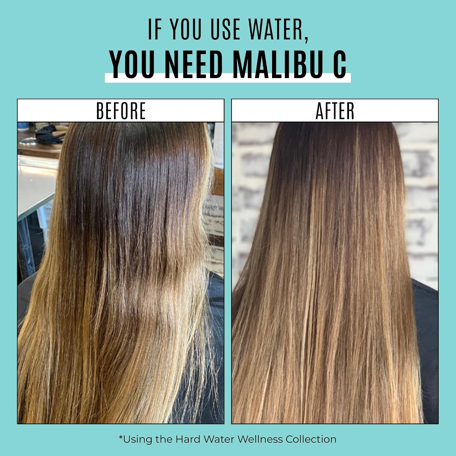 Malibu C Hard Water Wellness Remedy - Hard Water Shampoo, Conditioner & Hair Mask Packets for Removing Deposits and Impurities - Hydrating Hair Care Set (6 Ct)
