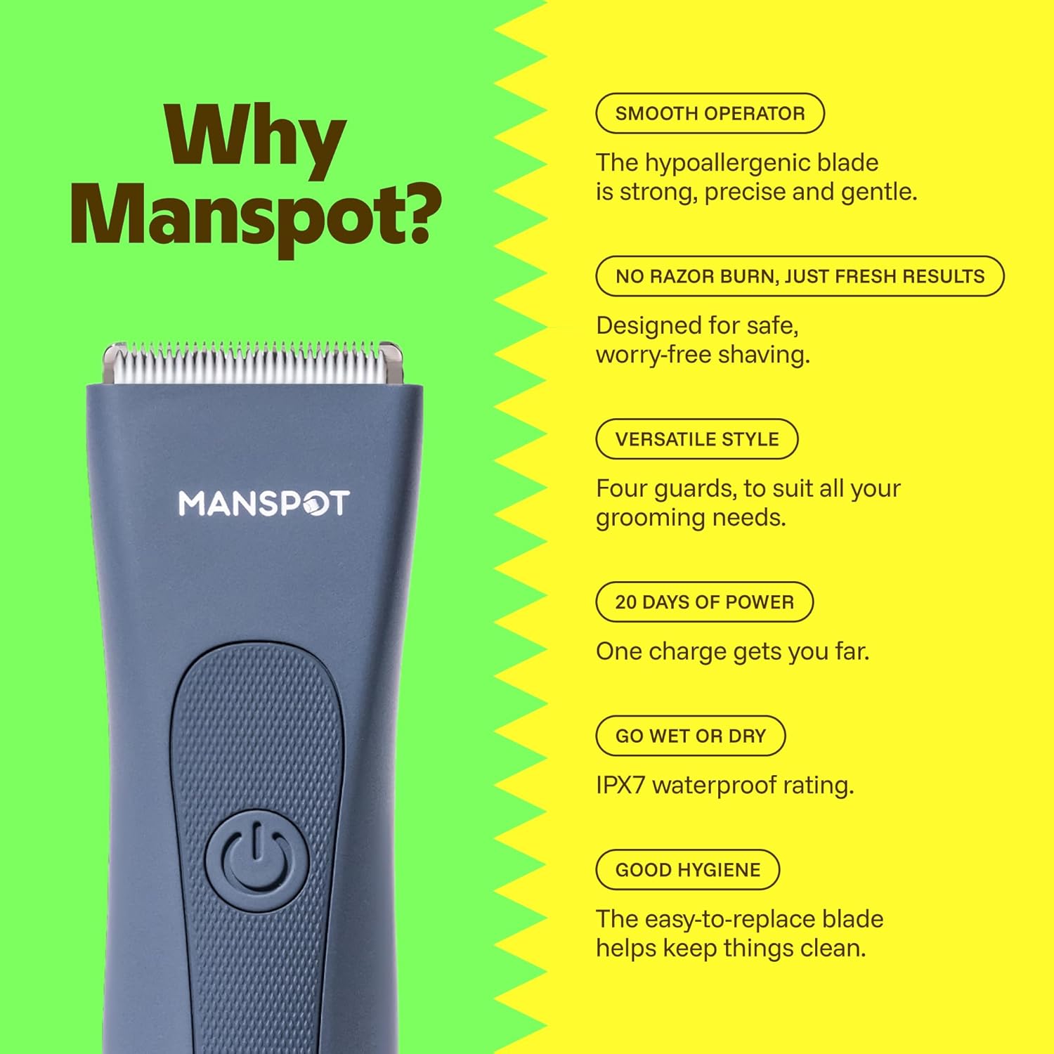 MANSPOT LADYSPOT‚Ñ¢ Hair Finishing Trimmers with 3 Guard and Replaceable Ceramic Blade Heads LADYSPOT‚Ñ¢ Hair Shaver Kit Sets (Women-Pink-Version)