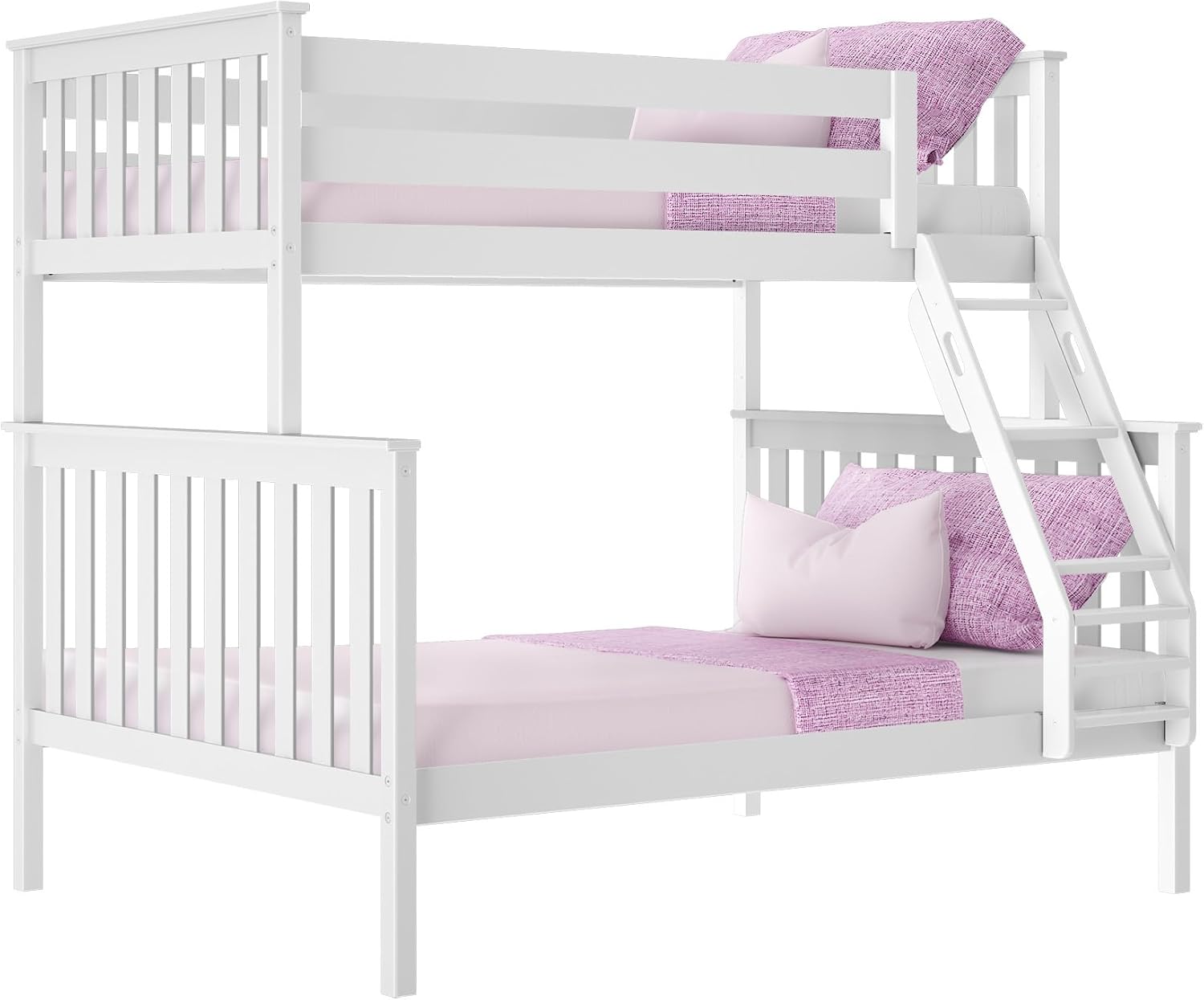 Max & Lily Bunk Bed Twin Over Full Size with Ladder