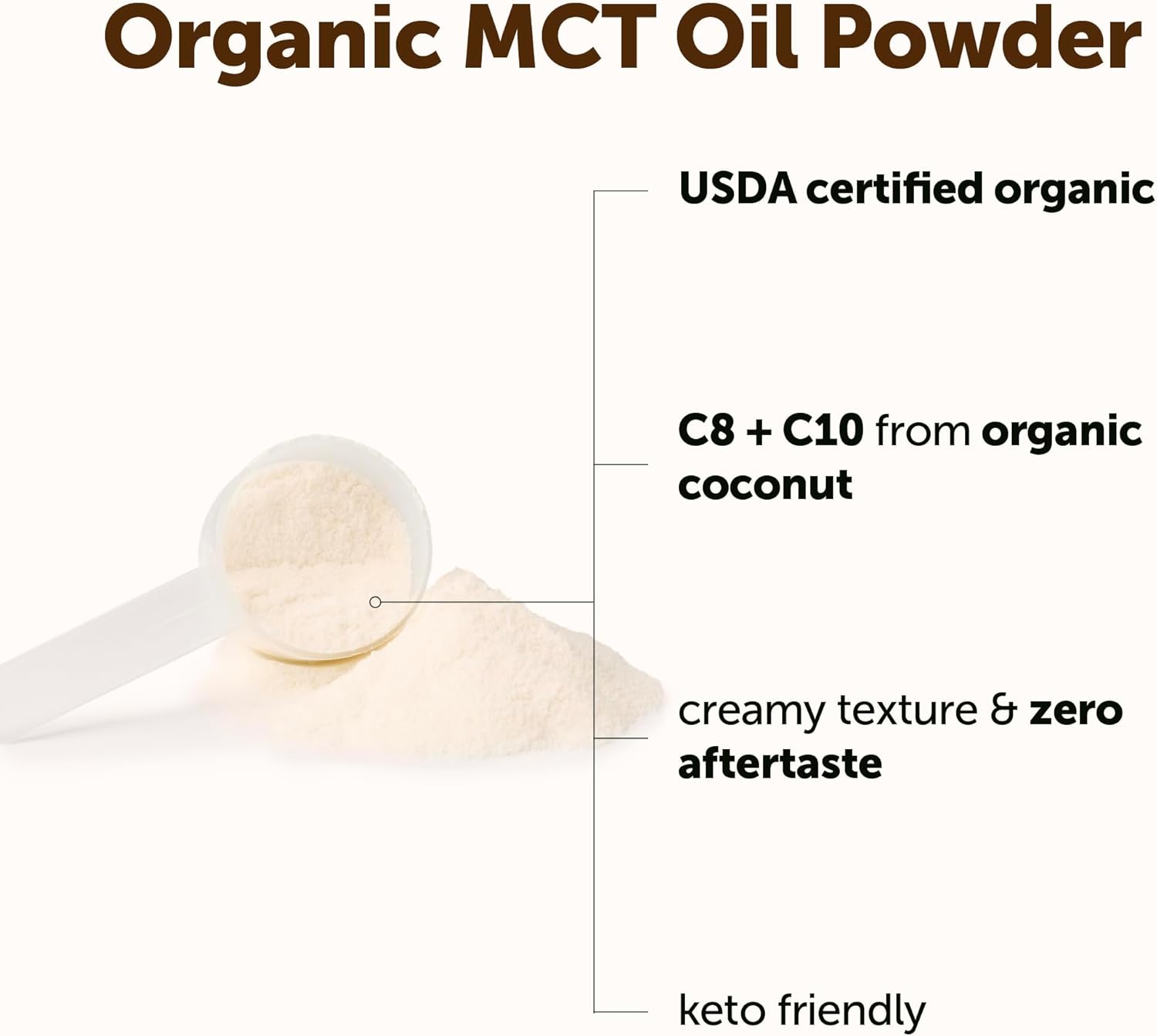 Micro Ingredients Organic MCT Oil Powder with Prebiotic Fiber,1 Pound (16 Ounce) | C8 MCT Oil for Coffee Creamer | No GMOs, Keto Diet, Vegan