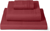Mellanni Twin XL Sheets Set - 3 PC Iconic Collection Bedding - Hotel Luxury Extra Soft Cooling Bed Sheets - Wrinkle Fade Stain Resistant (Twin Extra Long Brick Red)