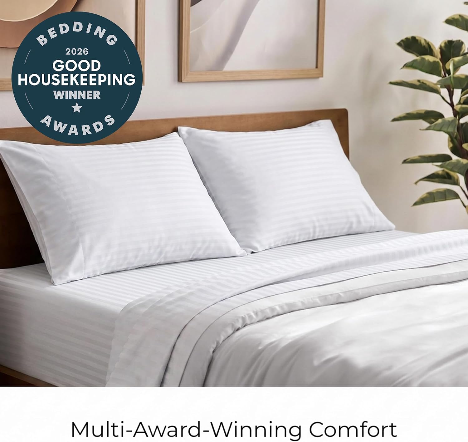 Mellanni Full Sheets Set - 4 PC Iconic Collection Bedding - Hotel Luxury Extra Soft Cooling Bed Sheets