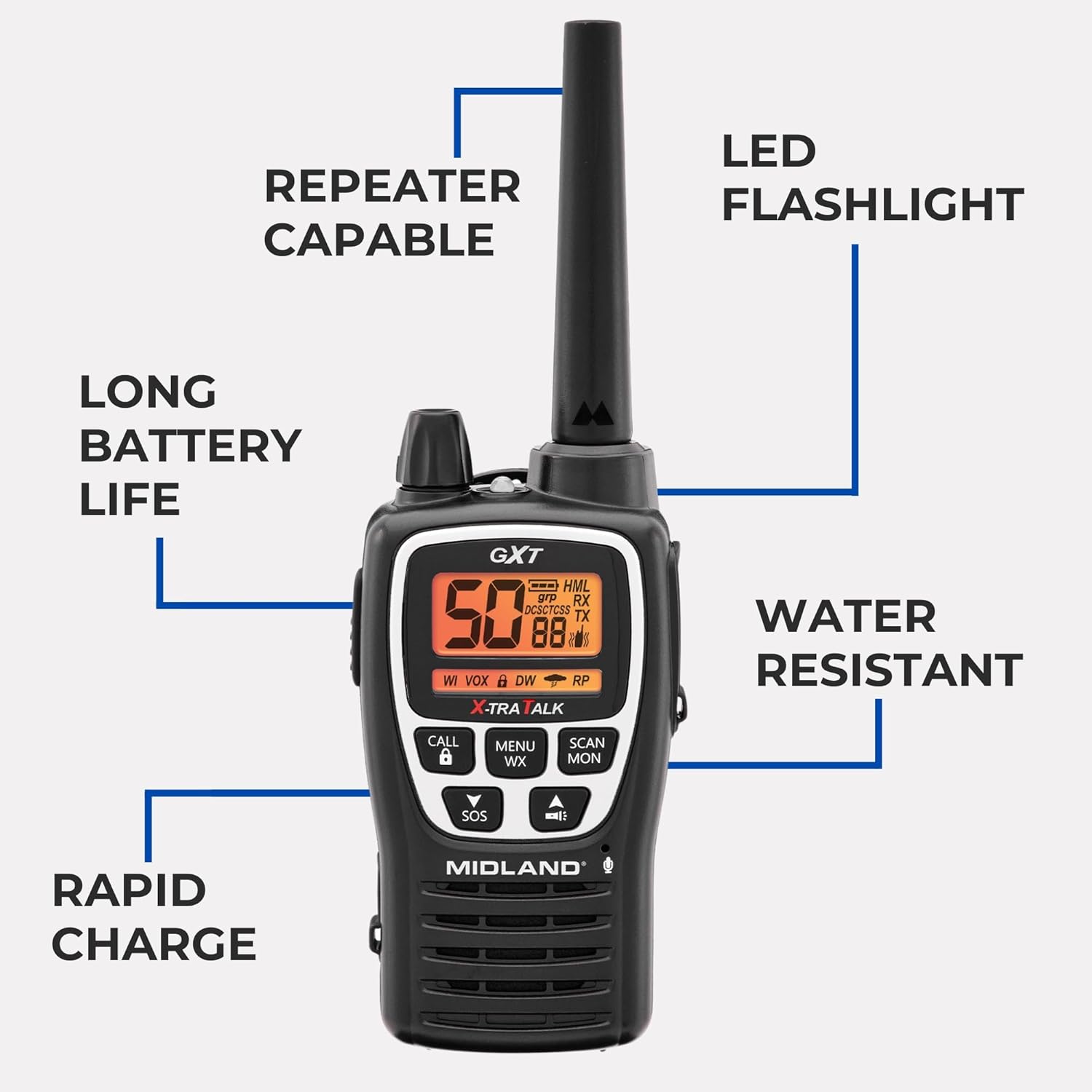 Midland GXT3000 GMRS Two-Way Radio