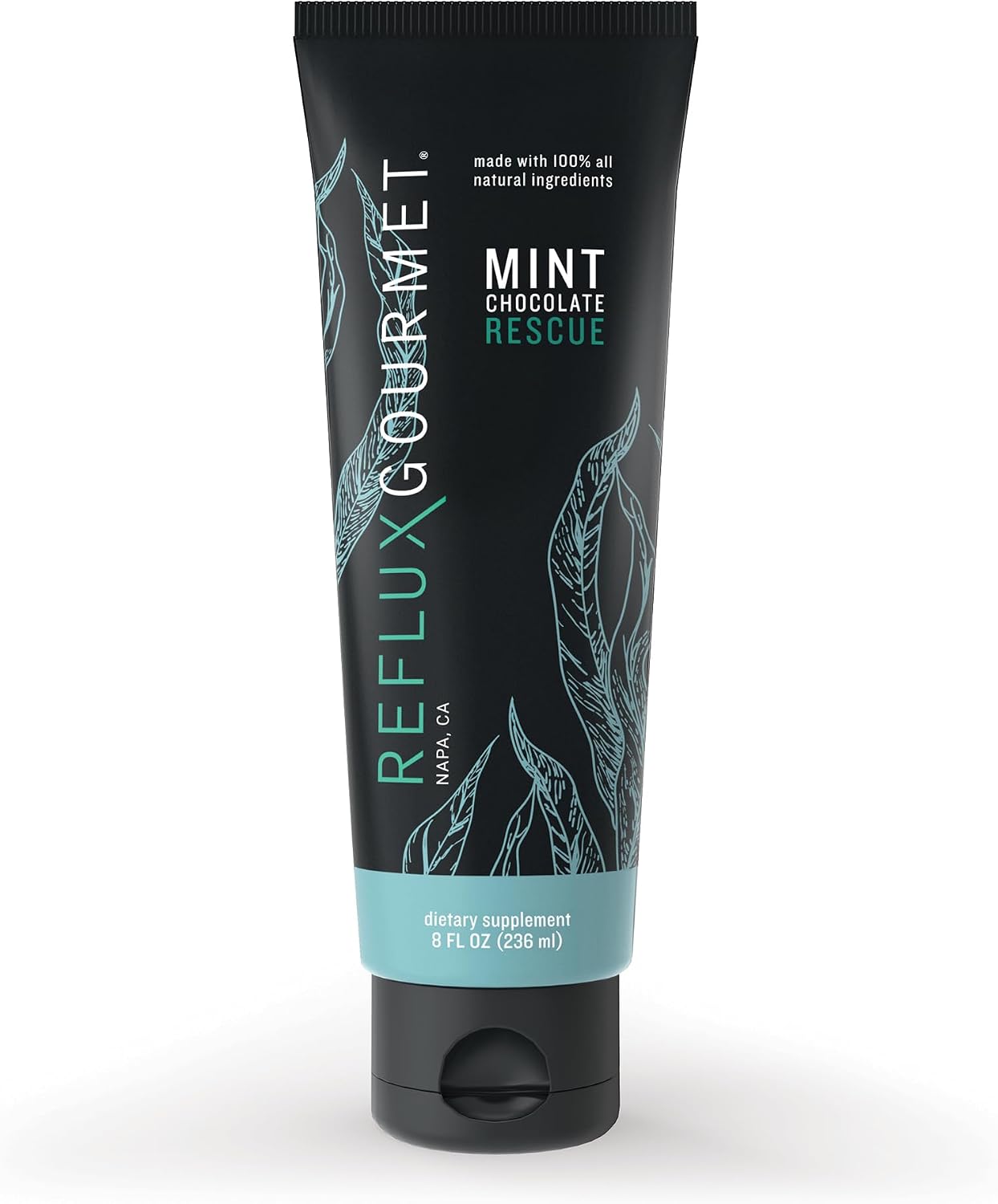REFLUX GOURMET Mint Chocolate Rescue – Alginate Complex – Digestive Support Formula, Made with Natural Ingredients – 8 Fl. Oz