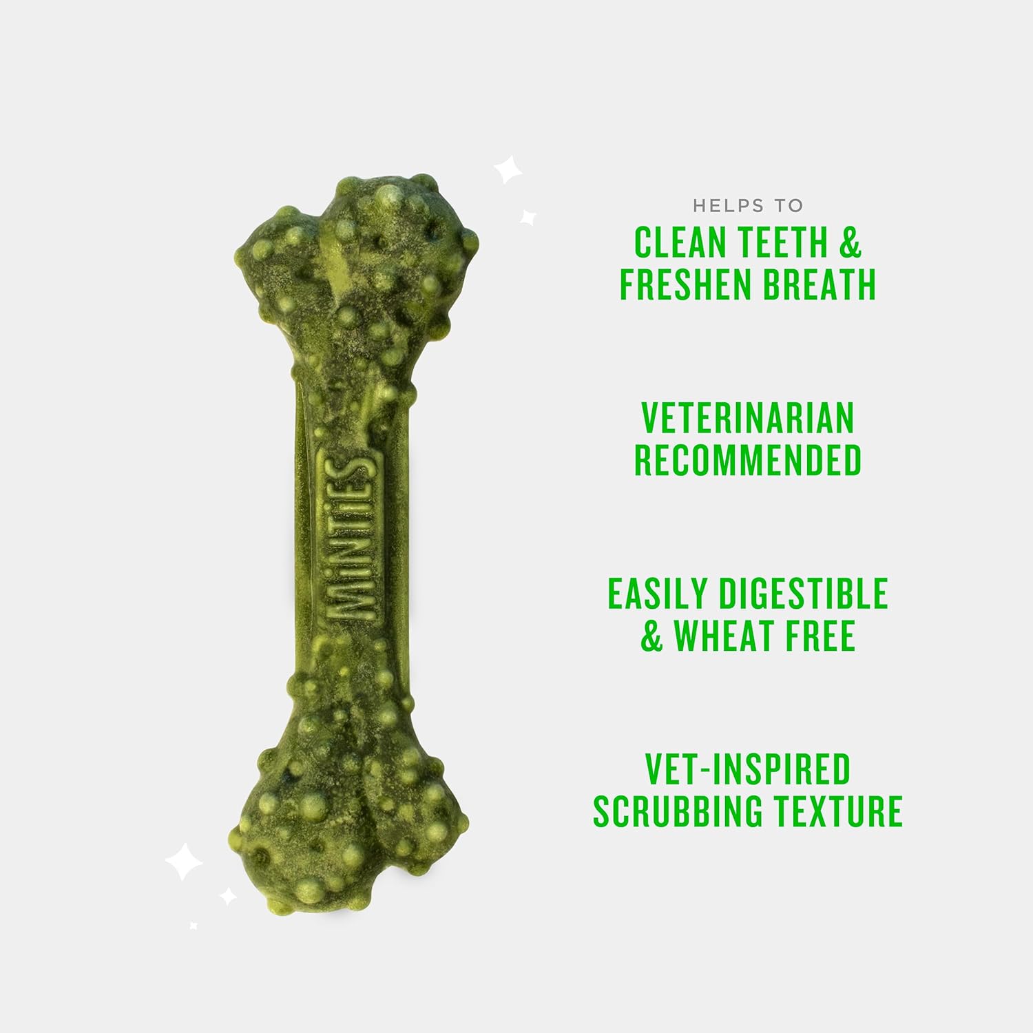 Minties Dental Chews for Dogs 36 Count Vet-Recommended Mint-Flavored Treats for Large Dogs Over 50 lbs Dental Bones Clean Teeth Fight Bad Breath and Removes Plaque and Tartar