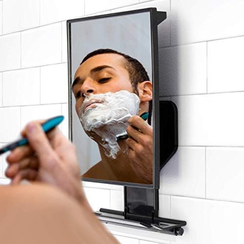 ToiletTree Products Fogless Shower Mirror - Anti-Fog Mirror - Adjustable Shaving Mirror with a Squeegee - Rust-Proof Impact-Resistance Bathroom Shower Mirror - Tall