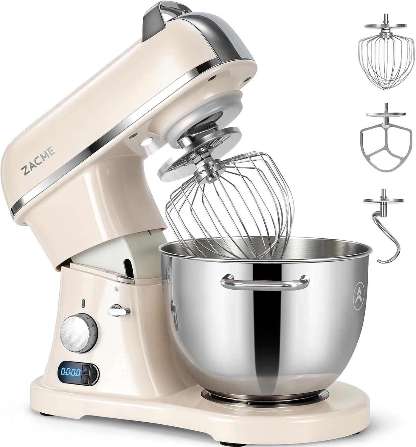 8.4QT Commercial Stand Mixer 800W with Aluminum Die Casting Meets the Standard of NSF/ANSI 8-2023, Mixers Kitchen Electric Stand Mixer with Stainless Steel 8L Bowl, Dough Hook, Whisk and Beatera