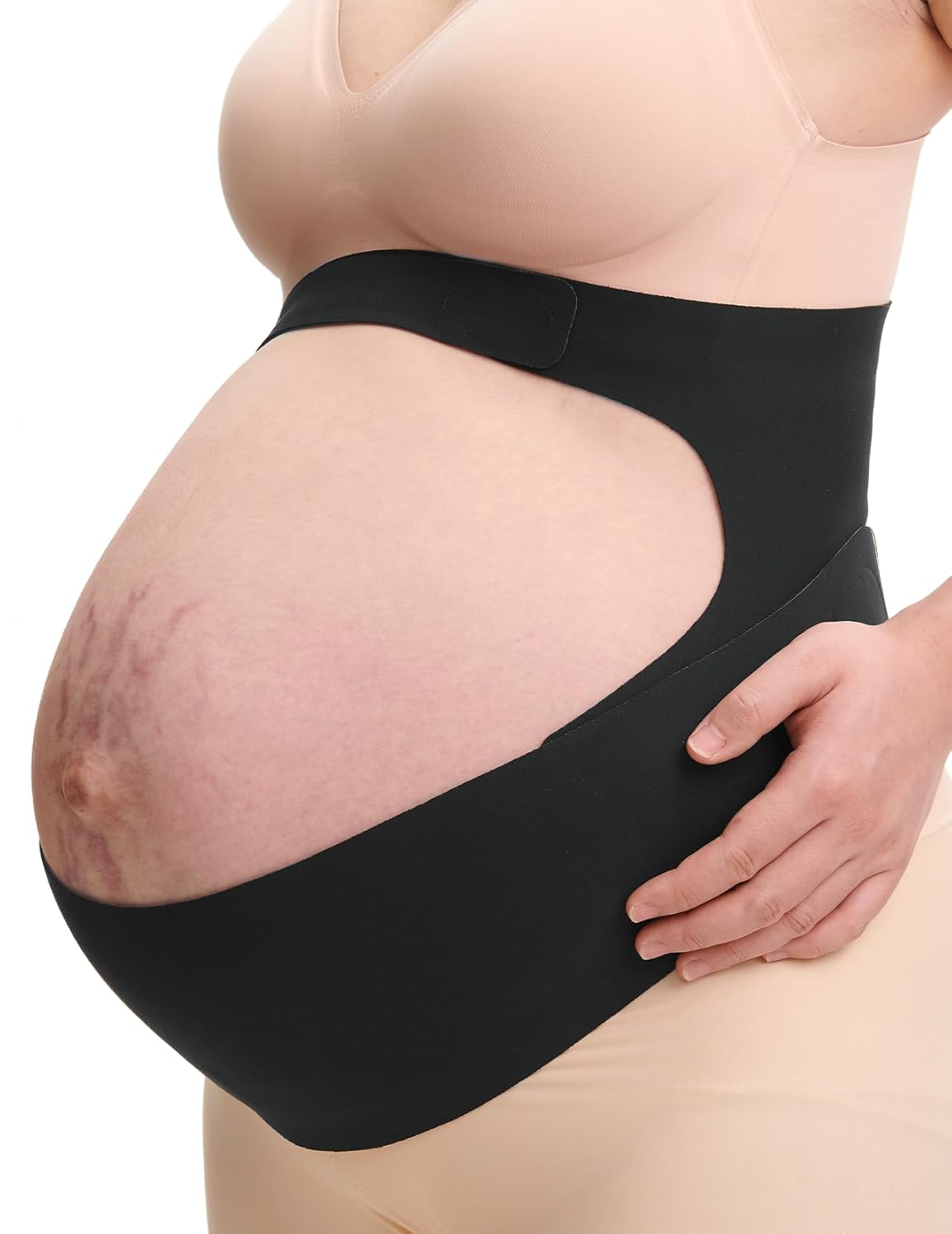 Momcozy Pregnancy Belly Band CozySupport Ergonest Maternity Belly Band Invisible Pregnancy Belt for Back Abdomen Waist