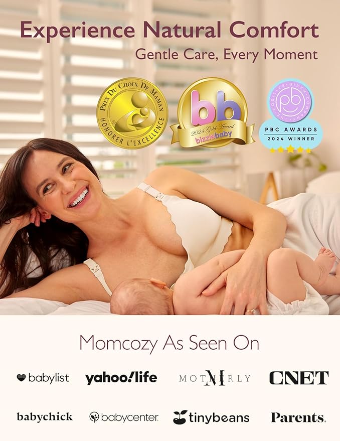 Momcozy Nursing Bras for Breastfeeding Seamless Pregnancy Maternity Bra Wireless Classic Jelly Strip Support Nursing Bra