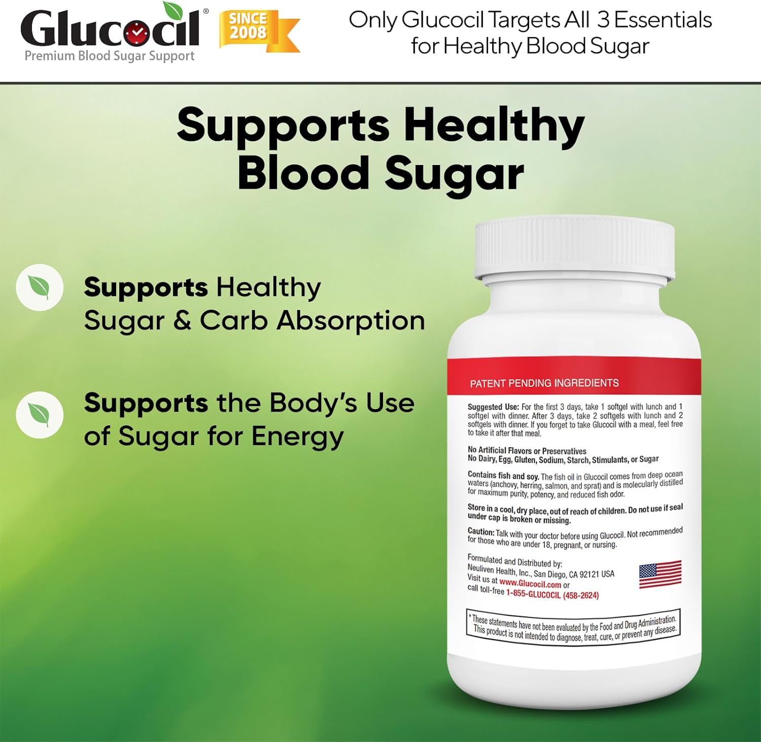 Neuliven Health Inc Glucocil Softgels
