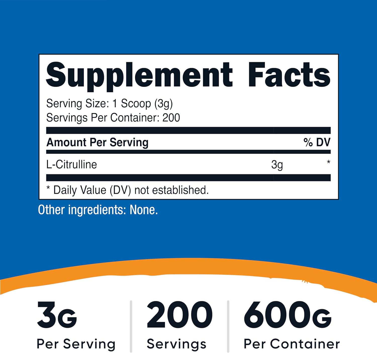 Nutricost Pure L-Citrulline (Base) Powder