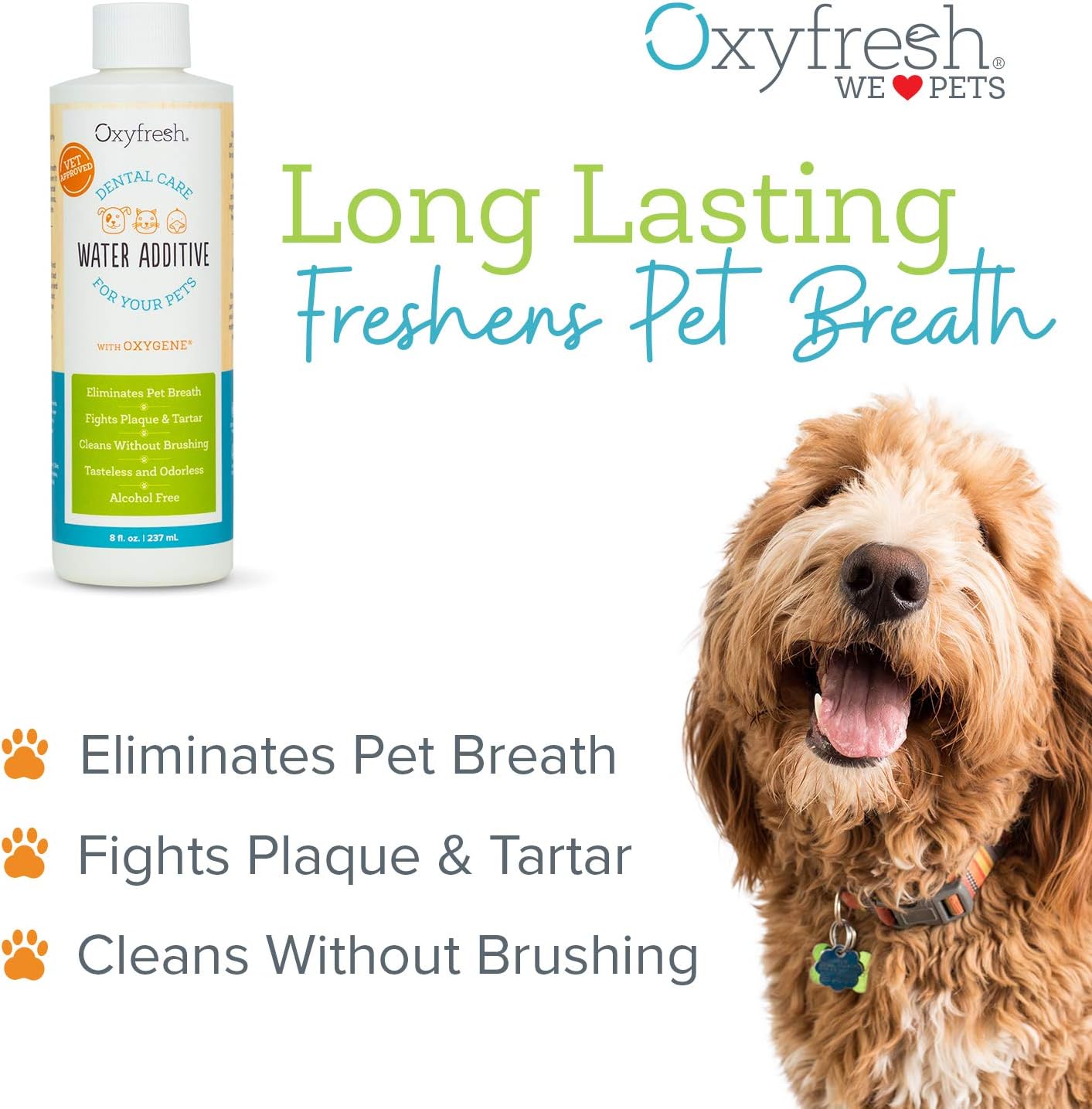 Oxyfresh Premium Pet Dental Care Solution Pet Water Additive ‚Äì No Brushing