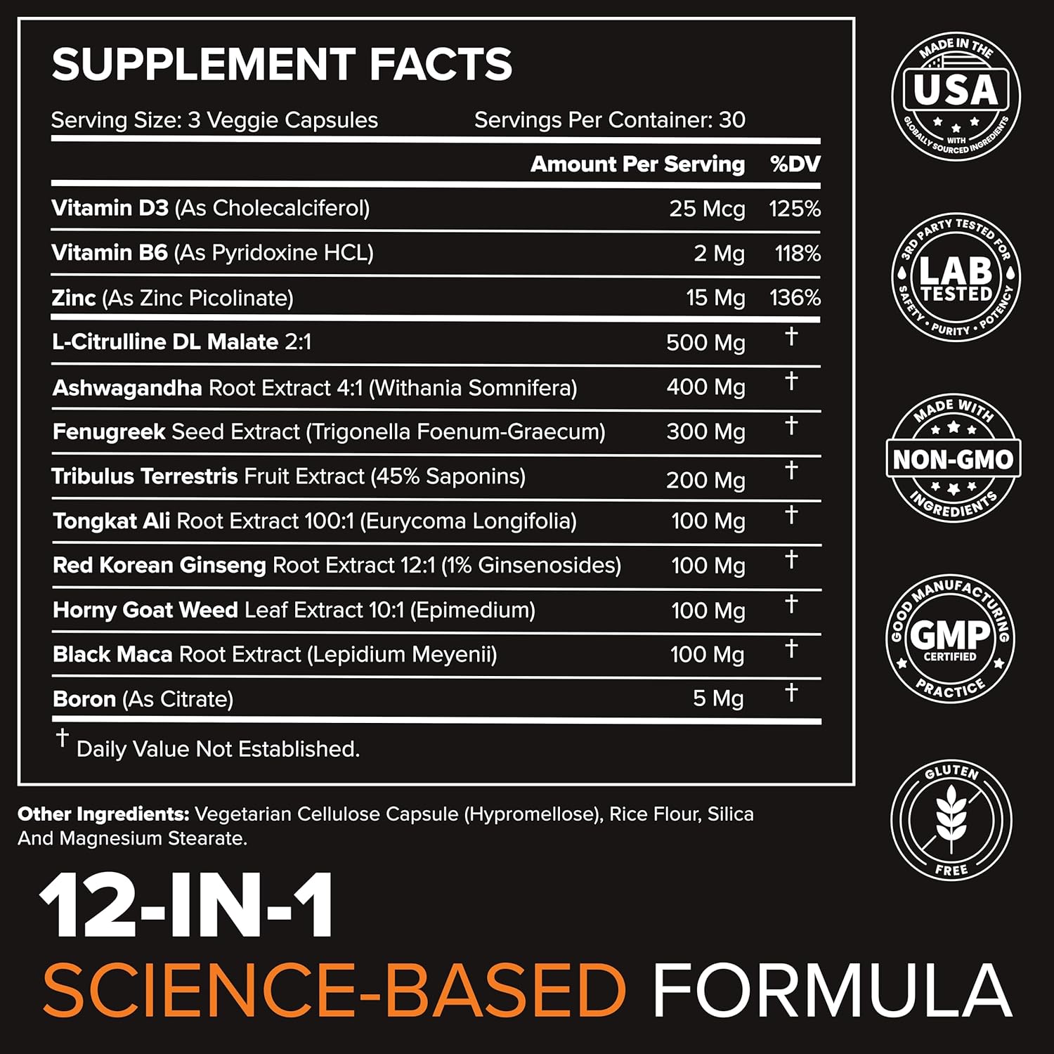 STRIVLABS Peak Potential 12-in-1 Testosterone Support for Men ‚Äì Fenugreek Ashwagandha & Tongkat Ali ‚Äì Natural Strength Energy & Muscle Builder ‚Äì 90 Capsules