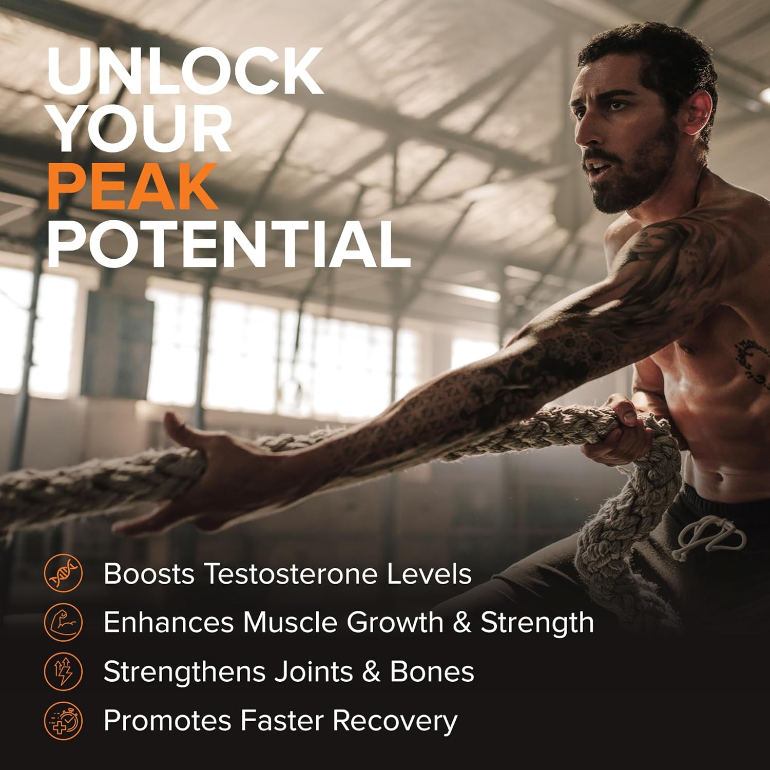 STRIVLABS Peak Potential 12-in-1 Testosterone Support for Men ‚Äì Fenugreek Ashwagandha & Tongkat Ali ‚Äì Natural Strength Energy & Muscle Builder ‚Äì 90 Capsules