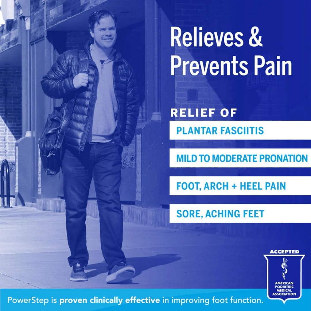 PowerStep Pinnacle Insoles, Plantar Fasciitis Relief (M 12-13)